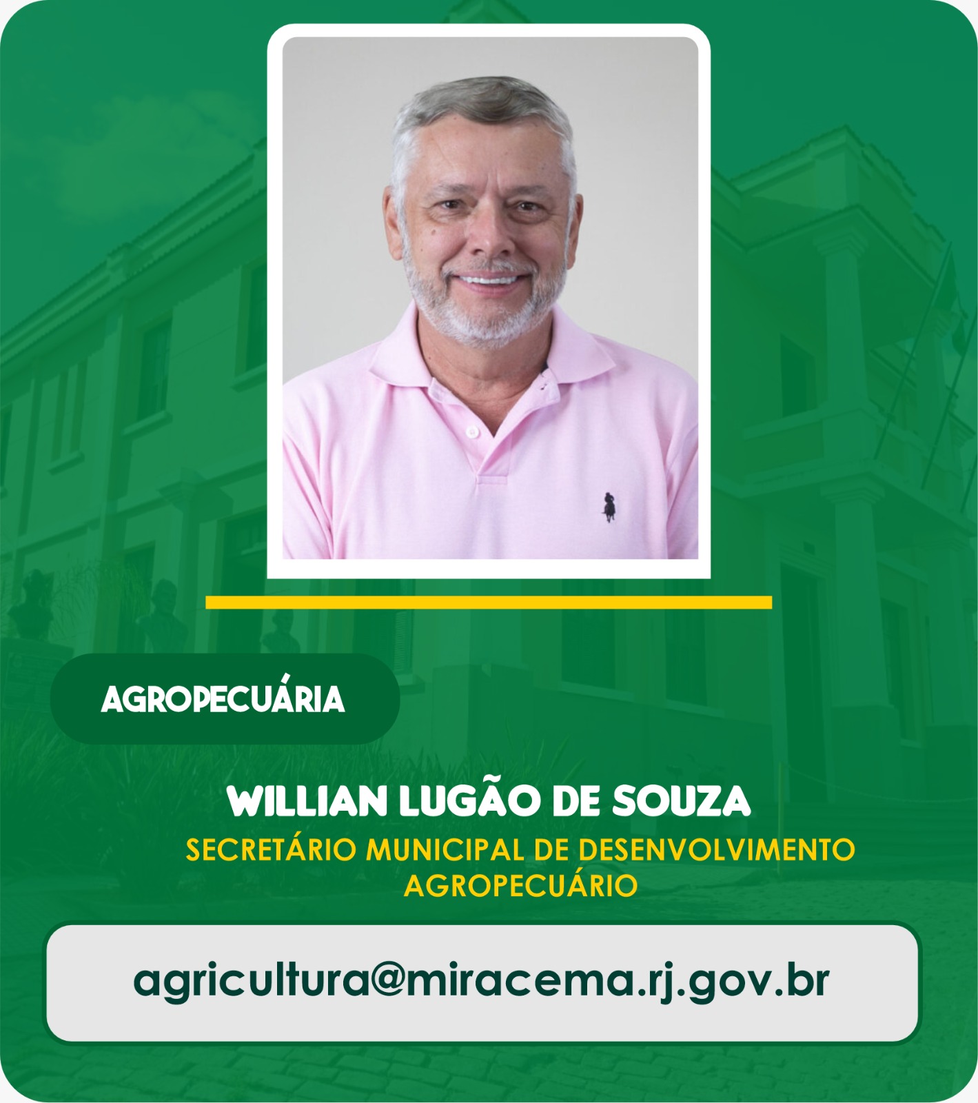 Willian Lugão de Souza - Secretário Municipal de Meio Ambiente