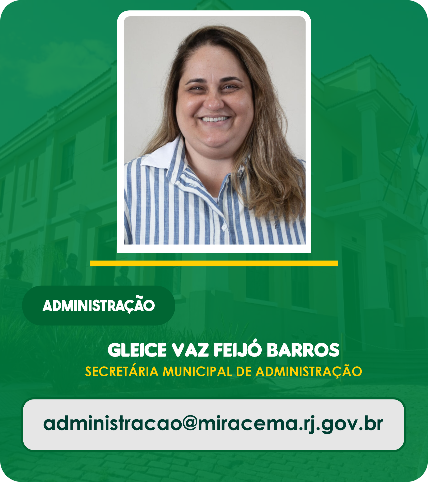 Gleice Vaz Feijó Barros - Secretária Municipal de Administração