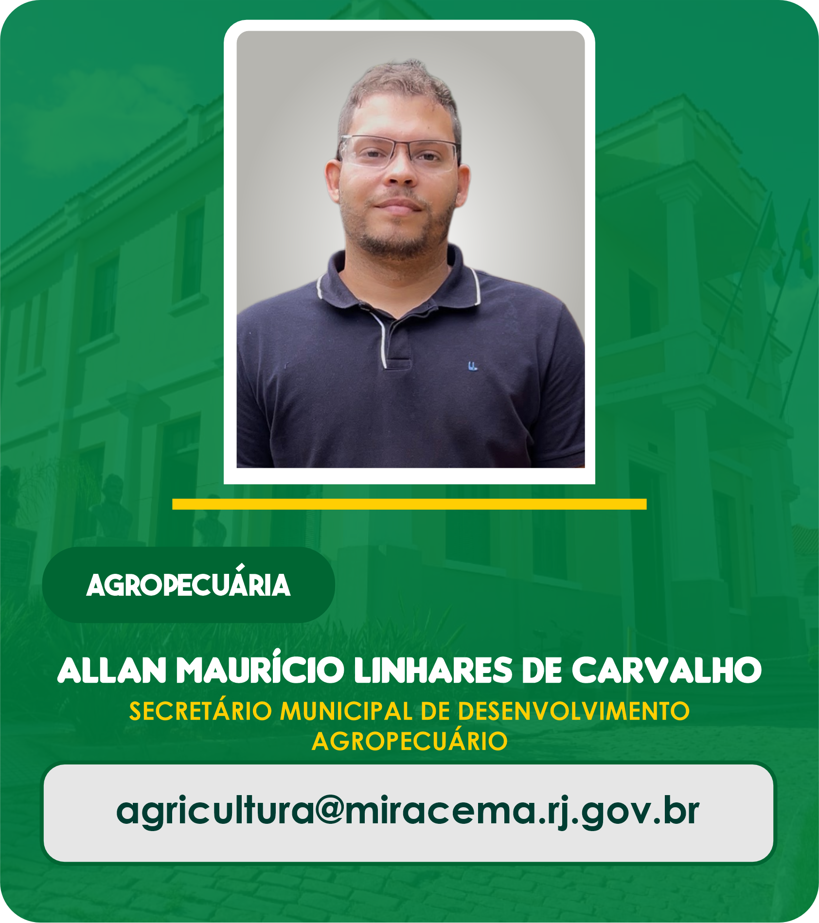 Allan Maurício Linhares de Carvalho - Secretário Municipal de Desenvolvimento Agropecuário