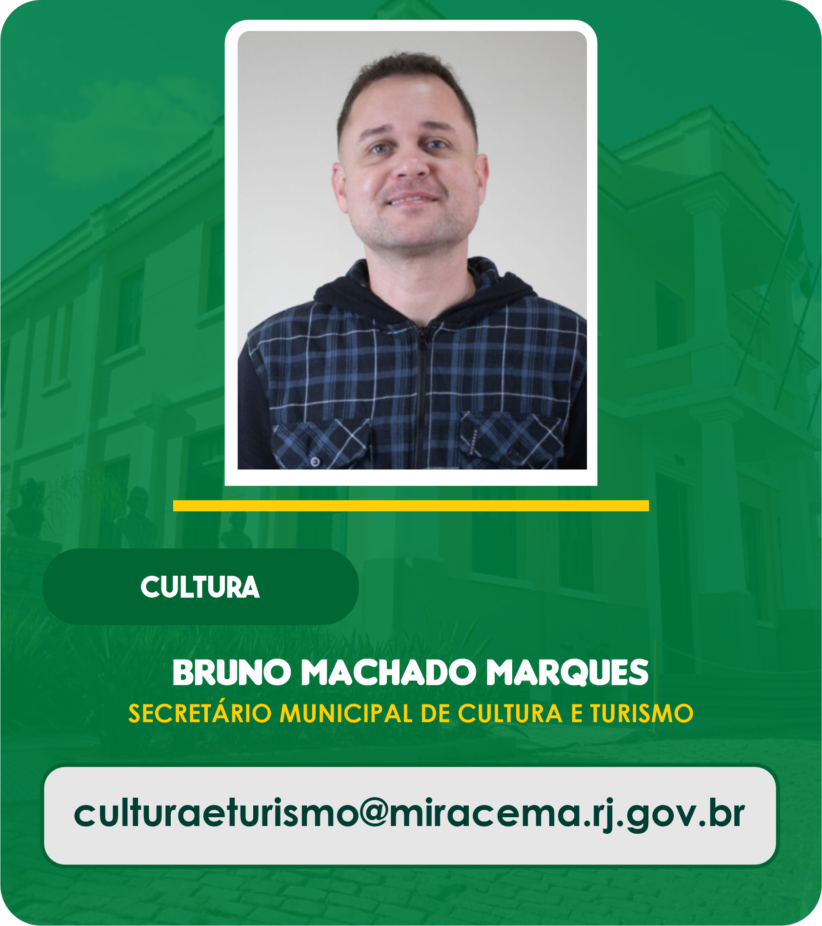 Bruno Machado Marques - Secretário Municipal de Cultura e Turismo